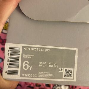 Nike Air Force 1 LE (GS) Black Shoes